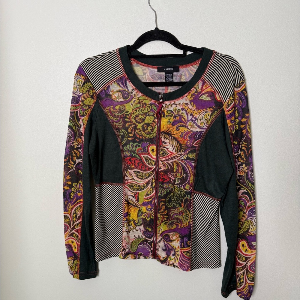Multicolor Paisley/Striped Jacket